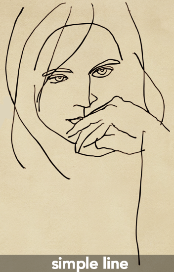 picasso simple line technique