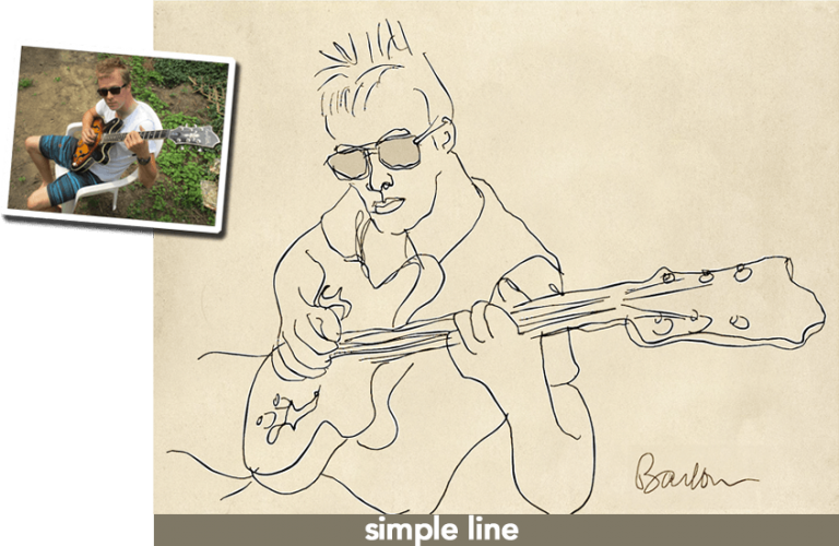 simple line art from your photo