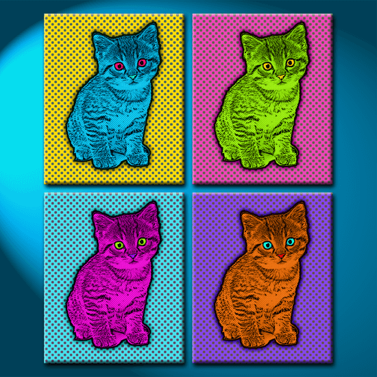 colorful custom wall art