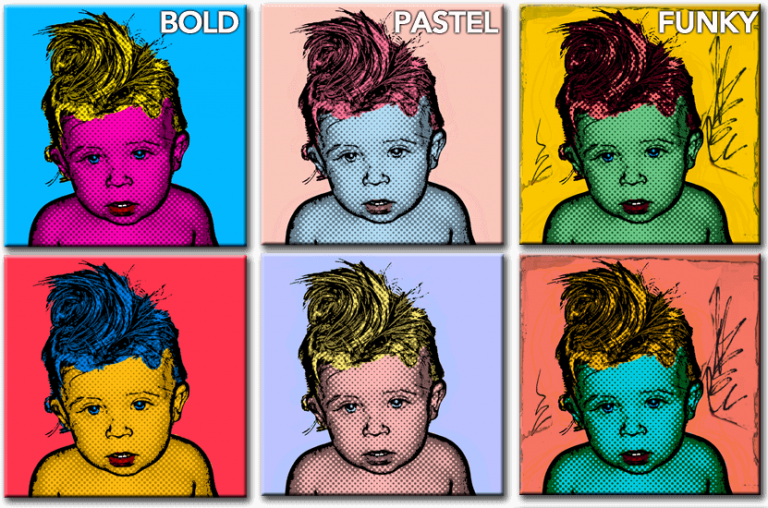 bold custom pop art